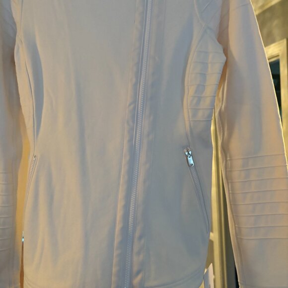 NWT Athleta Women's Moto Jacket in Ivory/Cream Size M - Picture 10 of 15